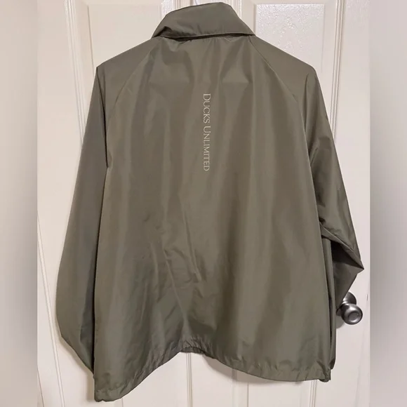 Ducks Unlimited Olive Green Windbreaker Jacket - Picture 3 of 10